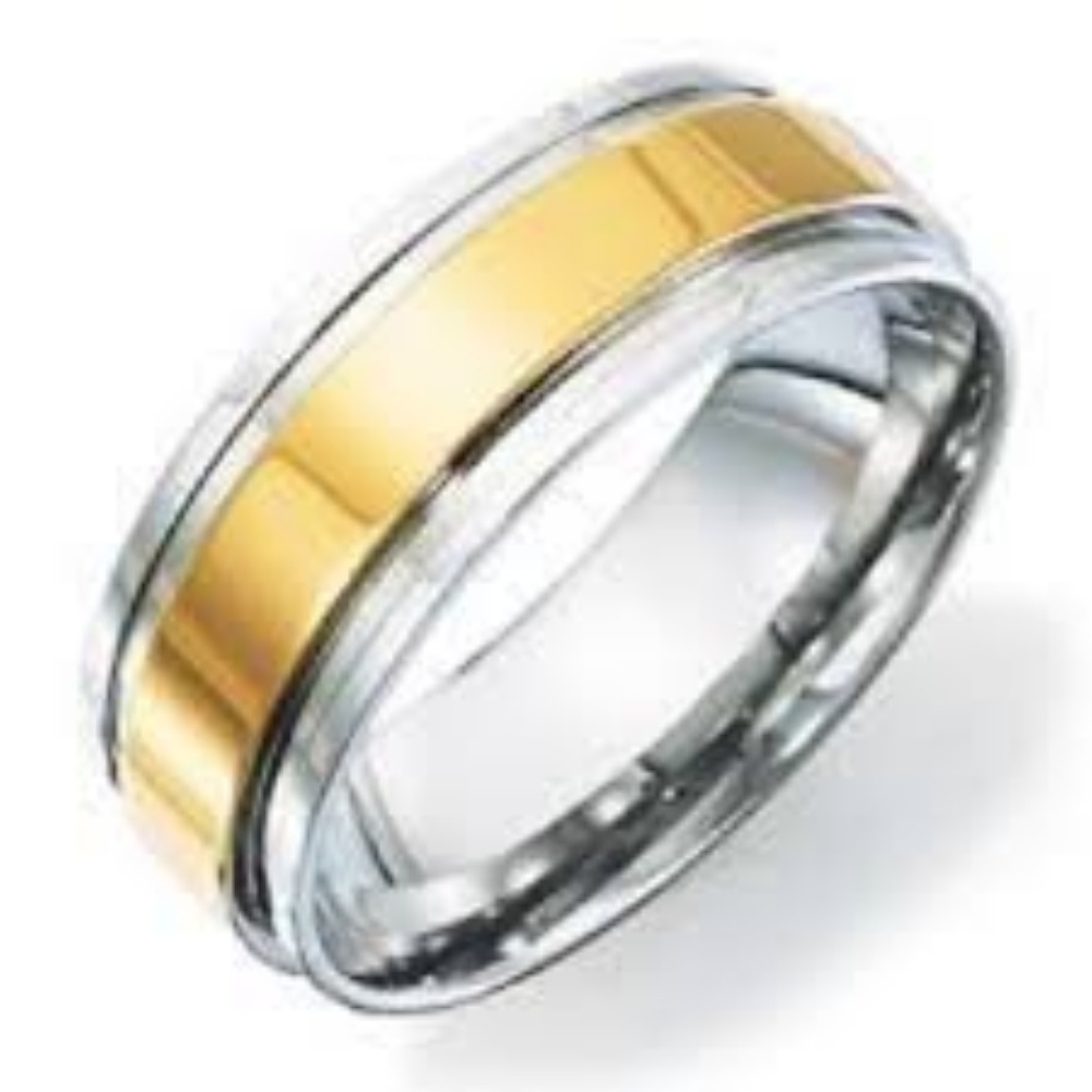 Avon Stainless Steel And Goldtone Men's Band